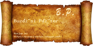 Buzási Péter névjegykártya