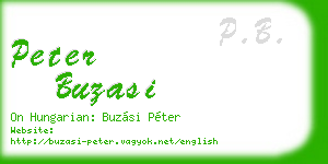 peter buzasi business card